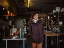Karen Henderson standing in Apples and Apples in KUHL Clothing