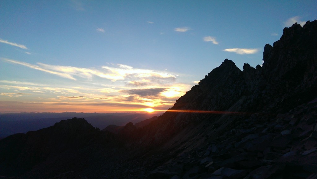 Sunrise from below K2 on the way to Capitol Peak